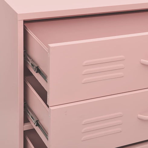 Lady Jillian -  Chest of Drawers Pink 80x35x101,5 cm Steel